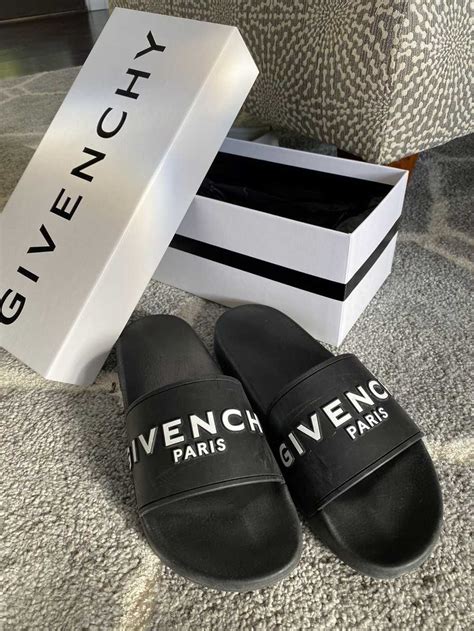 givenchy rubber logo slides|givenchy sandals size 35.